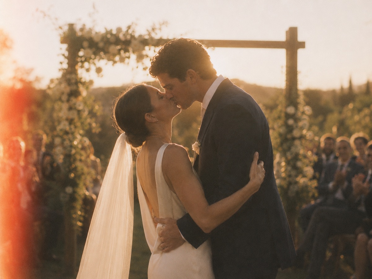 El beso de los novios